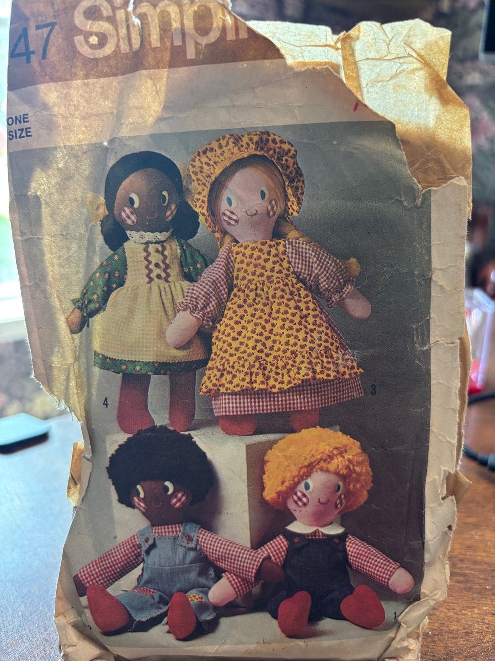 Creepy Vintage Rag Doll Sewing Patterns-Set of 2